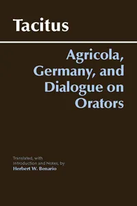 Agricola, Germany, and Dialogue on Orators_cover