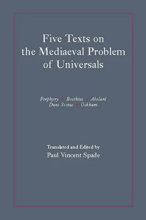 Five Texts on the Mediaeval Problem of Universals