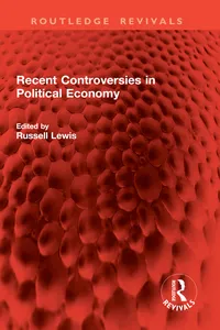 Recent Controversies in Political Economy_cover
