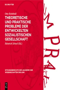 Theoretische und praktische Probleme der entwickelten sozialistischen Gesellschaft_cover