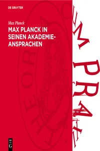 Max Planck in seinen Akademie-Ansprachen_cover
