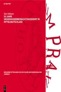 50 Jahre Grundwasserbeobachtungsdienst in Mitteldeutschland_cover