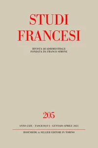 Studi Francesi 205_cover