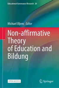 Non-affirmative Theory of Education and Bildung_cover