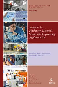 Advances in Machinery, Materials Science and Engineering Application IX_cover