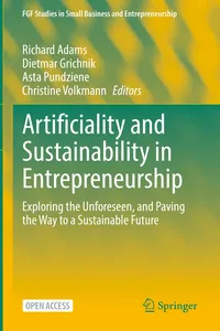 Artificiality and Sustainability in Entrepreneurship_cover