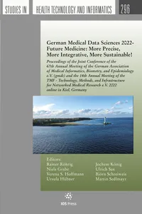 German Medical Data Sciences 2022 - Future Medicine: More Precise, More Integrative, More Sustainable!_cover