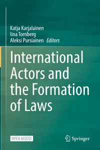 International Actors and the Formation of Laws_cover