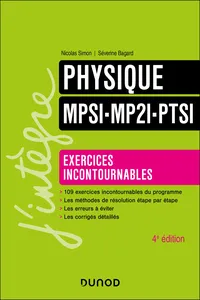 Physique Exercices incontournables MPSI-MP2I-PTSI - 4e éd._cover