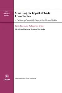 Modelling the Impact of Trade Liberalisation_cover
