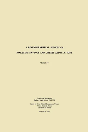 A Bibliographical Survey of Rotating Savings and Credit Associations