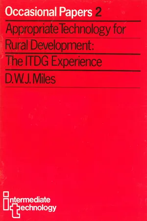 Appropriate Technology for Rural Development