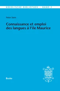 Connaissance et emploi des langues a l'Ile Maurice_cover