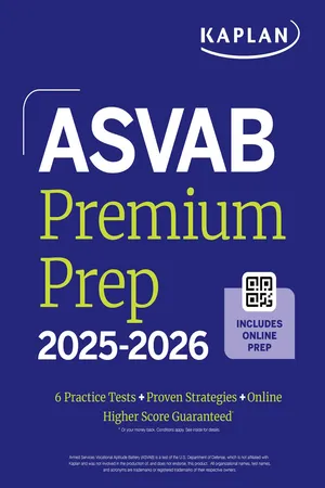 ASVAB Premium Prep 2025-2026: Includes 6 Full Length Practice Tests, 1000+ Practice Questions + Online Access to Interactive Video Lessons and Tutorials