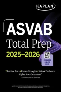 ASVAB Total Prep 2025-2026: Includes 7 Full Length Practice Tests + 2000+ Practice Questions and Flashcards + Online Access to Interactive Video Lessons and Tutorials_cover