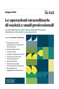 Le operazioni straordinarie di società e studi professionali_cover