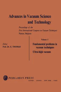 Fundamental Problems in Vacuum Techniques Ultra-High Vacuum_cover