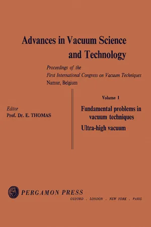 Fundamental Problems in Vacuum Techniques Ultra-High Vacuum
