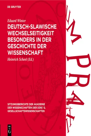 Deutsch-slawische Wechselseitigkeit besonders in der Geschichte der Wissenschaft