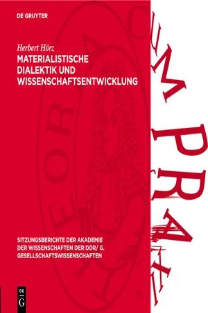 Materialistische Dialektik und Wissenschaftsentwicklung