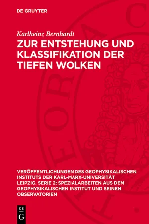 Zur Entstehung und Klassifikation der tiefen Wolken