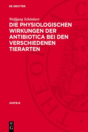 Die physiologischen Wirkungen der Antibiotica bei den verschiedenen Tierarten