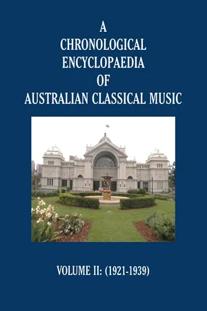 A Chronological Encyclopaedia of Australian Classical Music