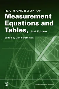ISA Handbook of Measurement, Equations and Tables, Second Edition_cover