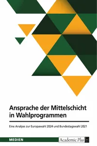 Ansprache der Mittelschicht in Wahlprogrammen_cover