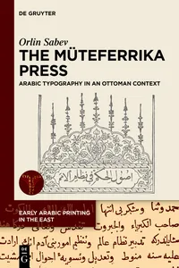 The Müteferrika Press_cover