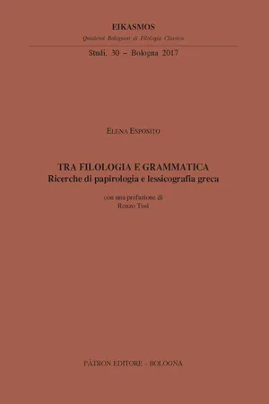 Tra filologia e grammatica