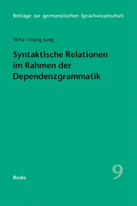 Syntaktische Relationen im Rahmen der Dependenzgrammatik_cover