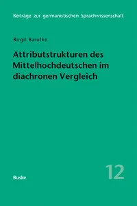 Attributstrukturen des Mittelhochdeutschen im diachronen Vergleich_cover