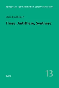 These, Antithese, Synthese_cover