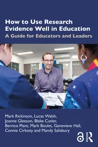 How to Use Research Evidence Well in Education_cover