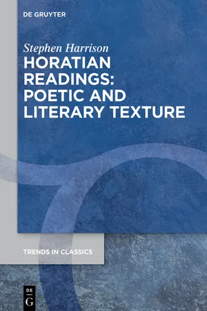 Horatian Readings: Poetic and Literary Texture