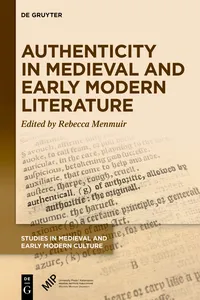 Authenticity in Medieval and Early Modern Literature_cover