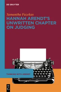 Hannah Arendt’s Unwritten Chapter on Judging_cover