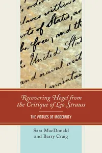 Recovering Hegel from the Critique of Leo Strauss_cover