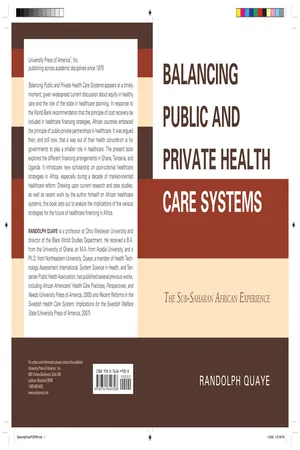 Balancing Public and Private Health Care Systems