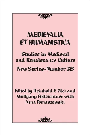 Medievalia et Humanistica, No. 38