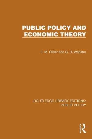 Public Policy and Economic Theory