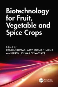 Biotechnology for Fruit, Vegetable and Spice Crops_cover