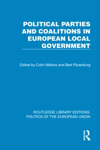 Political Parties and Coalitions in European Local Government_cover