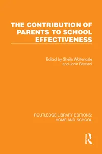 The Contribution of Parents to School Effectiveness_cover