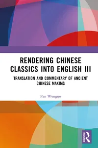 Rendering Chinese Classics into English III