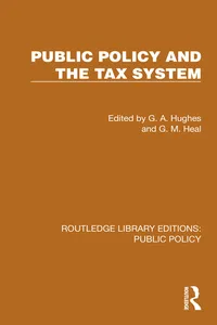 Public Policy and the Tax System_cover