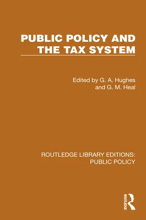 Public Policy and the Tax System
