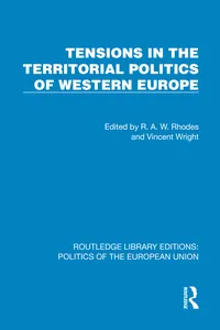 Tensions in the Territorial Politics of Western Europe_cover