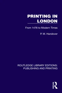 Printing in London_cover